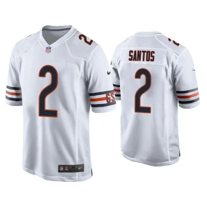 Men Chicago Bears #2 Cairo Santos Nike White Game NFL Jersey